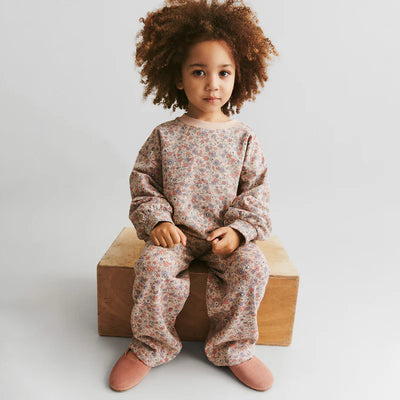 Wheat-Sweatshirt L/S Lia-2036 rose dust flowers