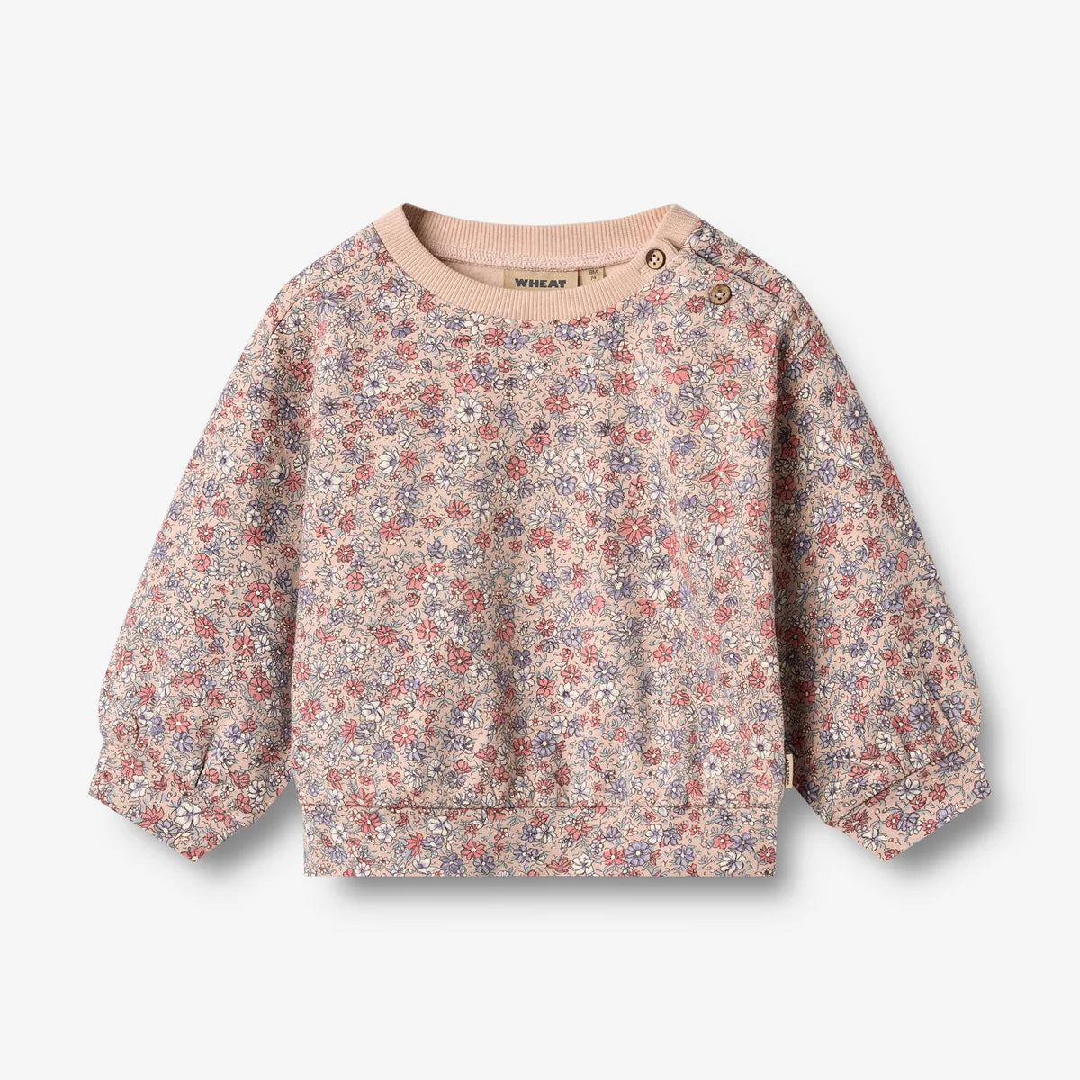 Wheat-Sweatshirt L/S Lia-2036 rose dust flowers