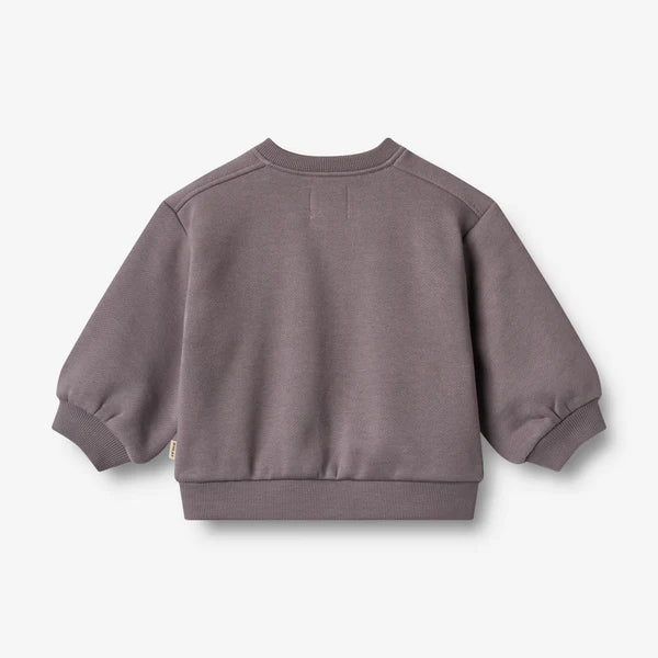 Wheat-Sweatshirt L/S embroidery Eliza-1035 purple stone