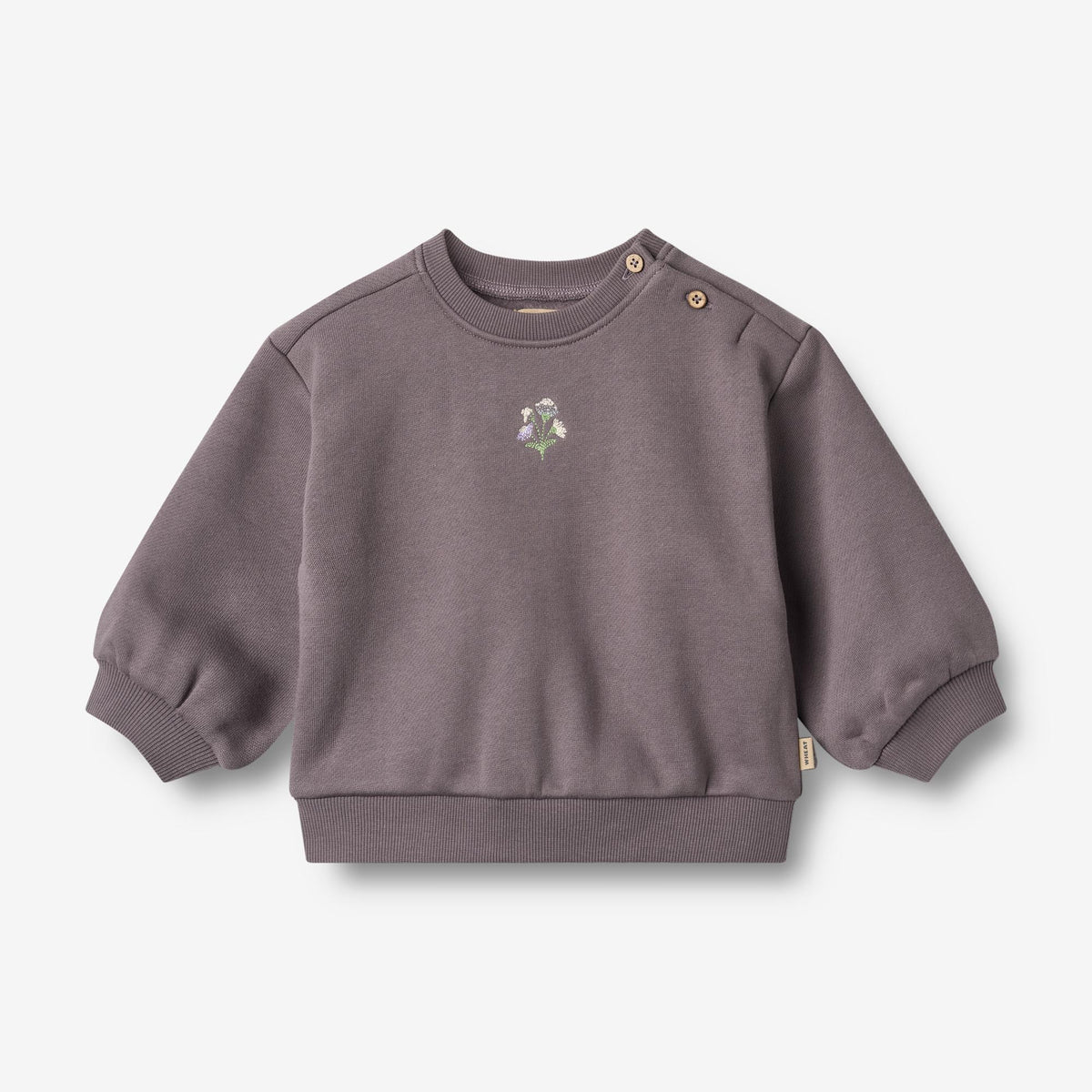 Wheat-Sweatshirt L/S embroidery Eliza-1035 purple stone