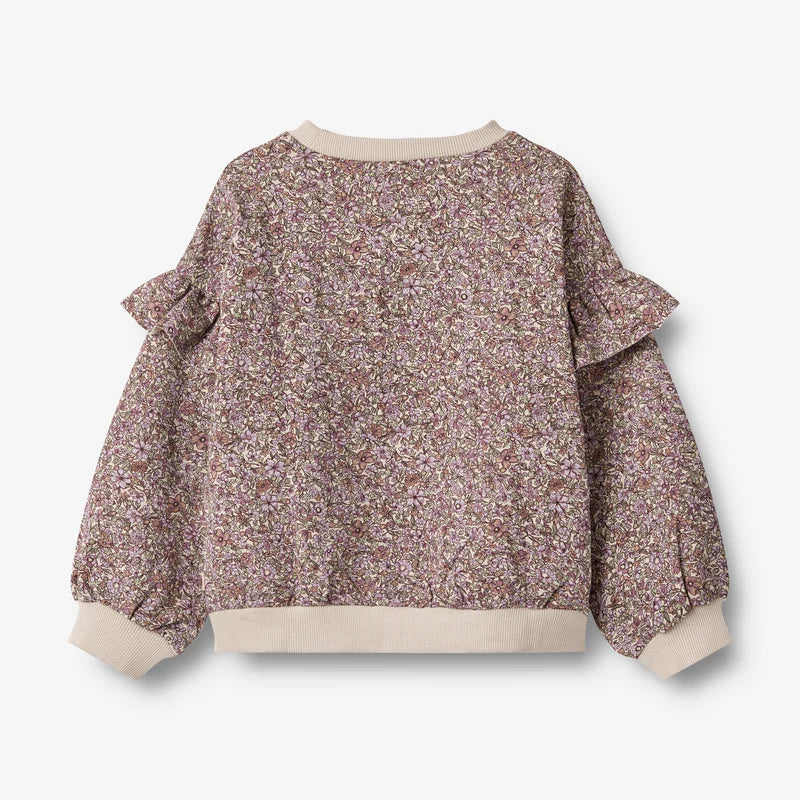 Wheat-Sweatshirt L/S Lulle-1358 lilac flowers