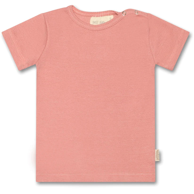 Petit Piao-T-shirt S/S Modal-Sea Shell Pink