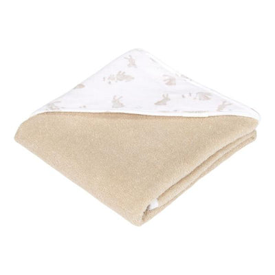 Hooded Towel Baby Bunny / Beige I Little Dutch