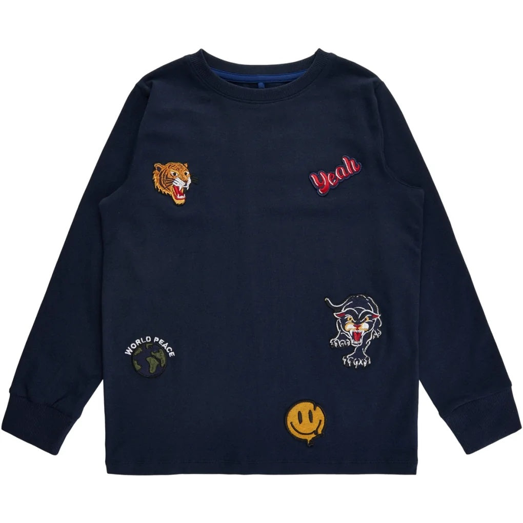 THE NEW - TNDAVE L_S TEE - Navy Blazer