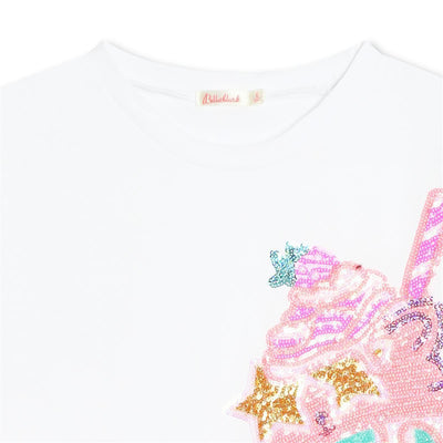 BILLIEBLUSH-KURZARM T-SHIRT-WEISS