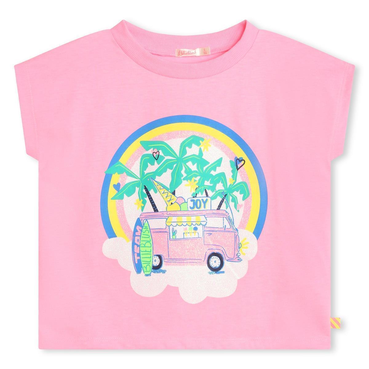 BILLIEBLUSH-KURZARM T-SHIRT-ROSE