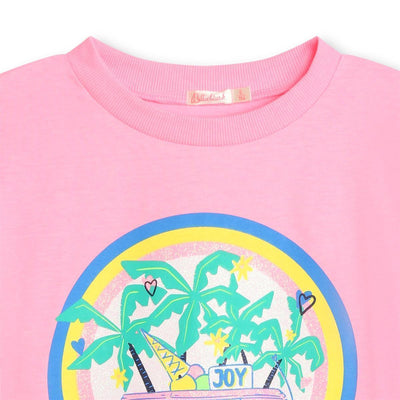 BILLIEBLUSH-KURZARM T-SHIRT-ROSE