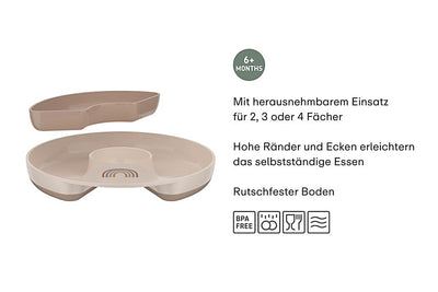 Kinderteller mit Unterteilung Mepal Mio - Sunshine & Rainbow