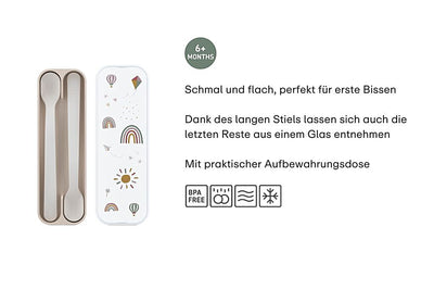 Set Fütterlöffel Mepal Mio 2-teilig - Sunshine & Rainbow
