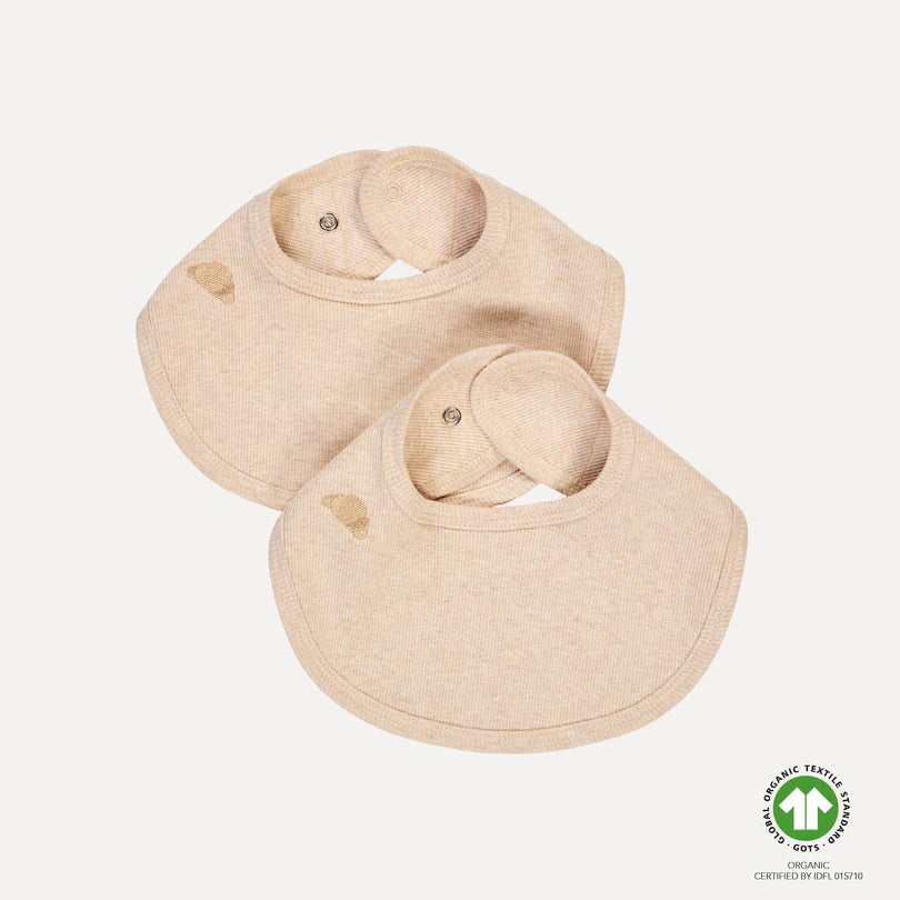 VACVAC Carlet bib, 2 pack - Light latte melange