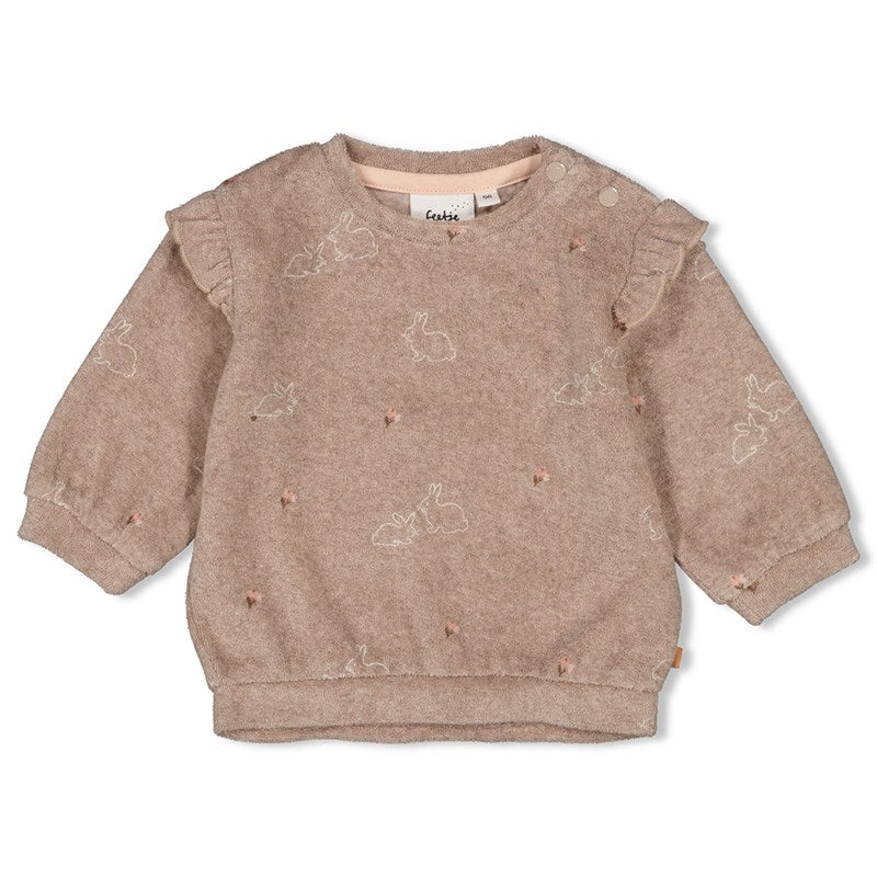 Feetje-Sweater Frottee AOP - Little Rosebud