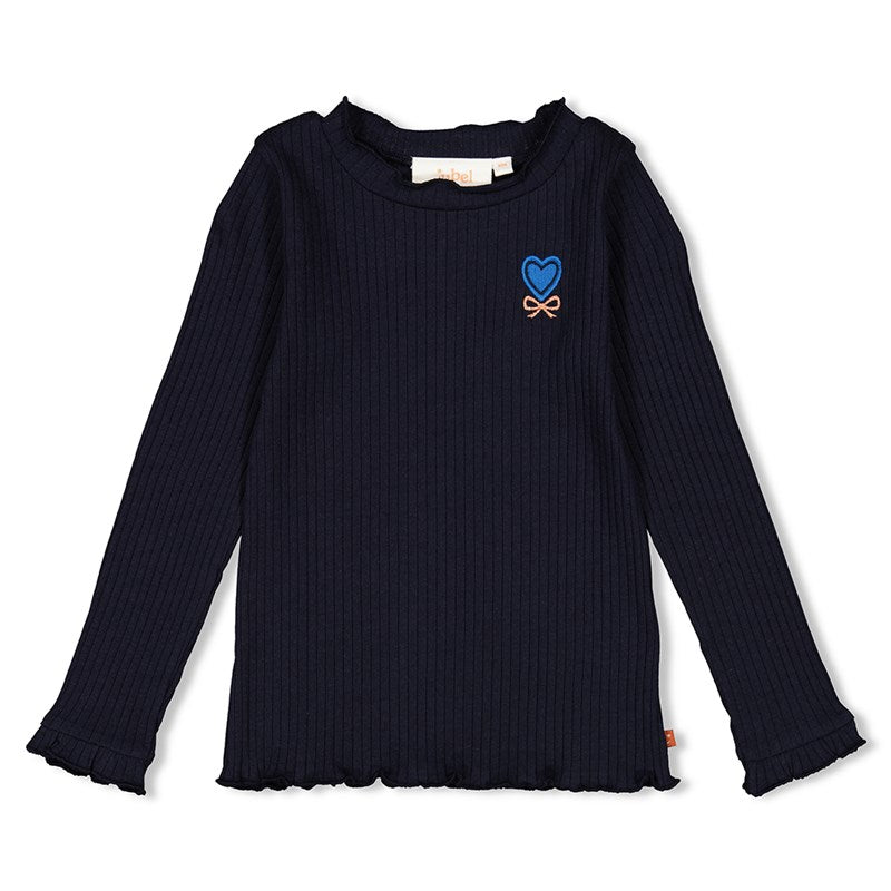 Jubel-Gerippte longsleeve - Amour Toujours-Marine