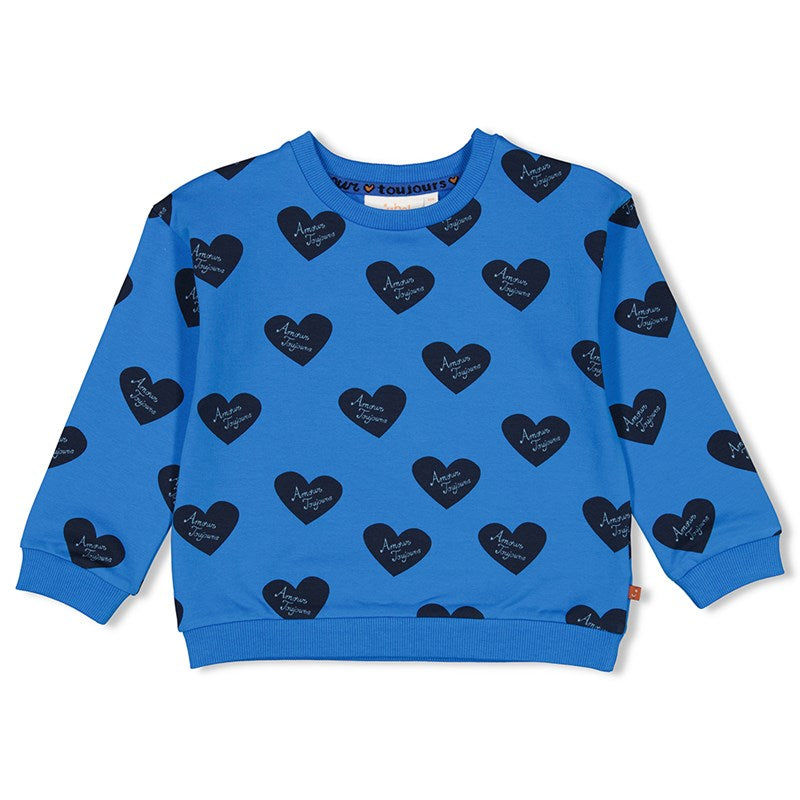 Jubel-Sweater AOP - Amour Toujours-Blau