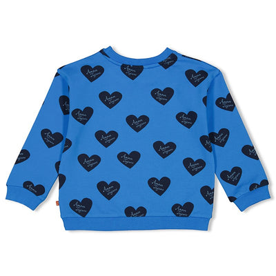 Jubel-Sweater AOP - Amour Toujours-Blau