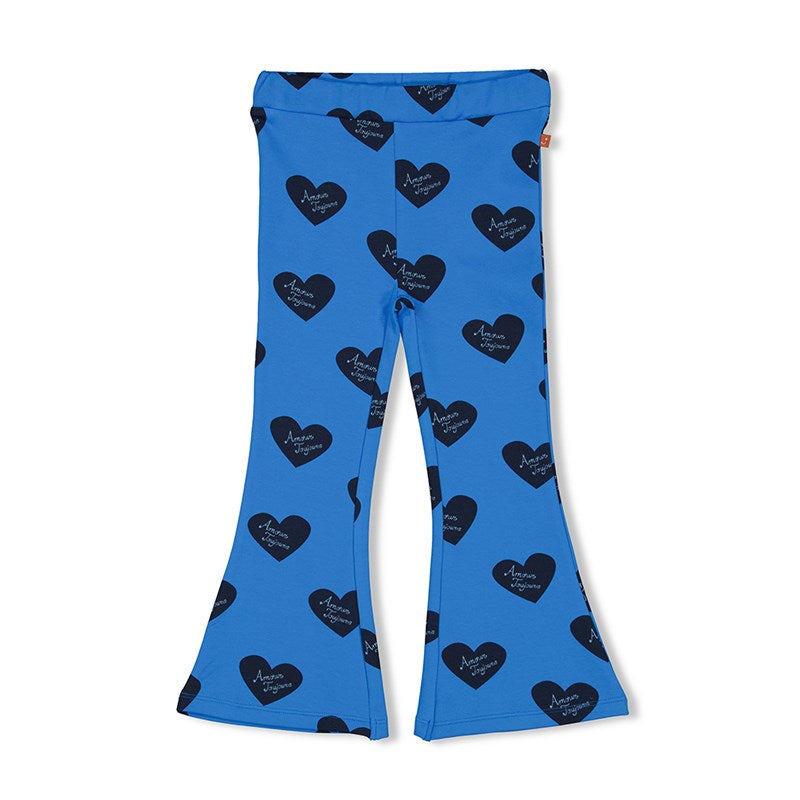 Jubel-Hose mit Schlag AOP - Amour Toujours-Blau