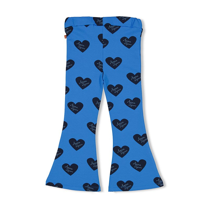 Jubel-Hose mit Schlag AOP - Amour Toujours-Blau