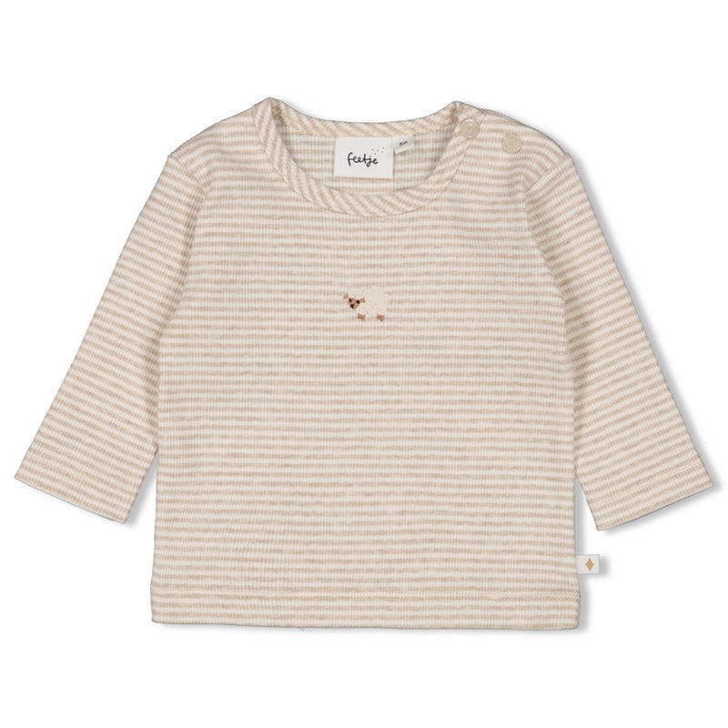 Feetje-Gerippte Longsleeve Ringel - Sleepy Sheepy
