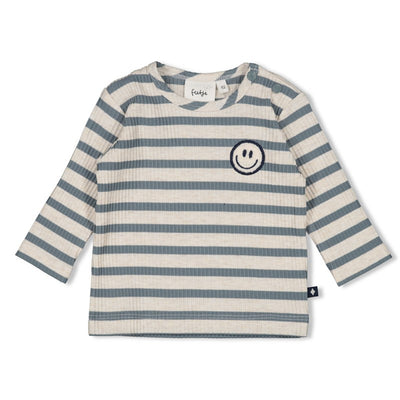 Feetje-Gerippte Longsleeve Ringel -  Let's Go!