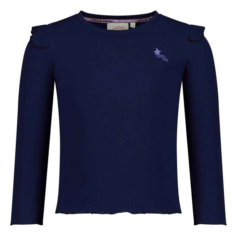 Jubel-Gerippte Longsleeve - Wild Soul-Indigo