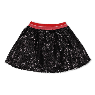 Jubel-Pailetten Rock - Queen Of Hearts-Anthrazit