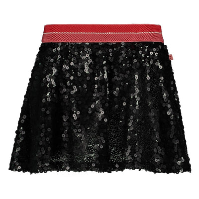 Jubel-Pailetten Rock - Queen Of Hearts-Anthrazit