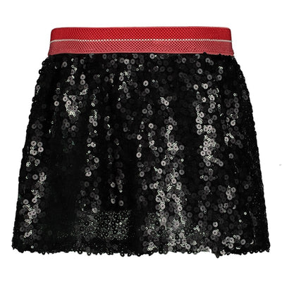 Jubel-Pailetten Rock - Queen Of Hearts-Anthrazit
