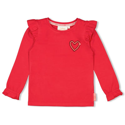 Jubel-Longsleeve - Queen Of Hearts-Rot