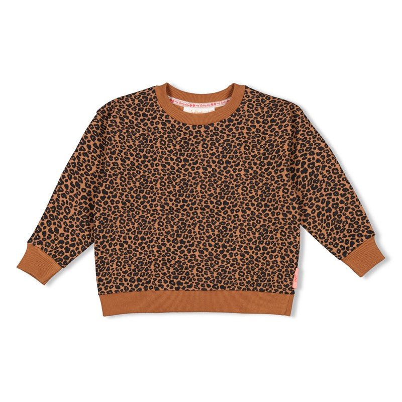 Jubel-Sweater AOP - Queen Of Hearts-Braun