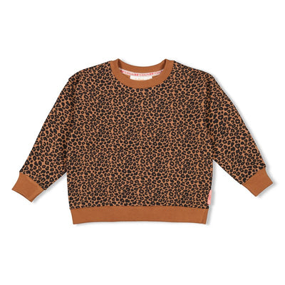 Jubel-Sweater AOP - Queen Of Hearts-Braun