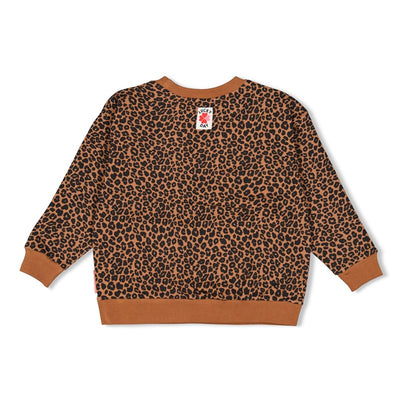 Jubel-Sweater AOP - Queen Of Hearts-Braun