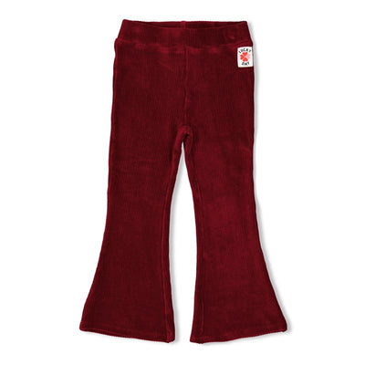 Jubel-Gerippte Schlaghose Samt - Queen Of Hearts-Bordeaux