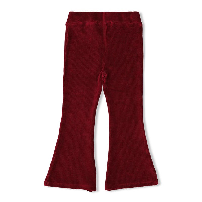 Jubel-Gerippte Schlaghose Samt - Queen Of Hearts-Bordeaux