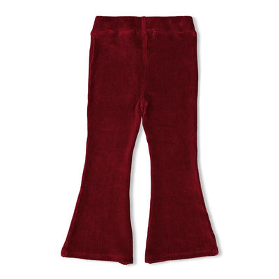 Jubel-Gerippte Schlaghose Samt - Queen Of Hearts-Bordeaux