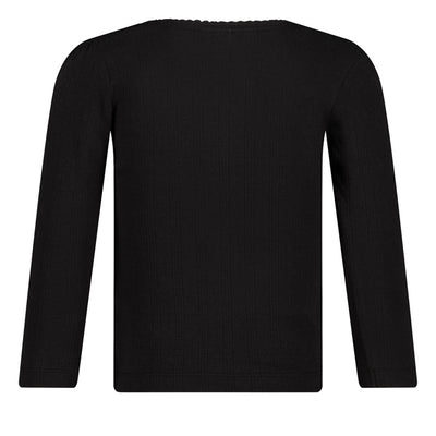 Jubel-Ajour geripptes Longsleeve - Shine Bright-Anthrazit
