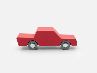 Wooden Toy Car Back & Forth - Red