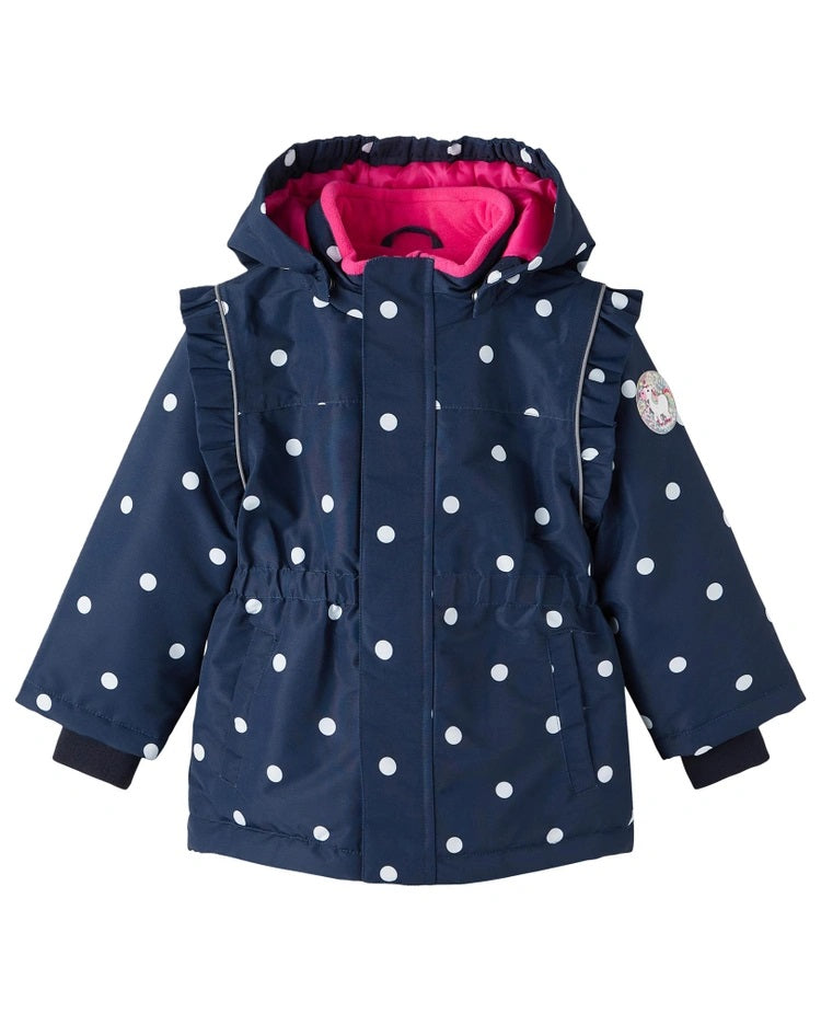 name it - NMFSNOW05 JACKET DOT FO - Dark Sapphire