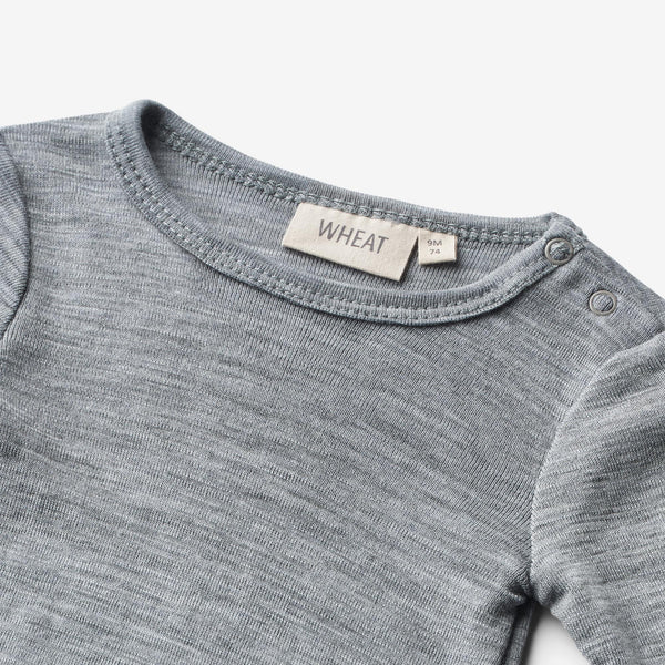 Wheat-Woll-Langarmbody Lucca grey melange