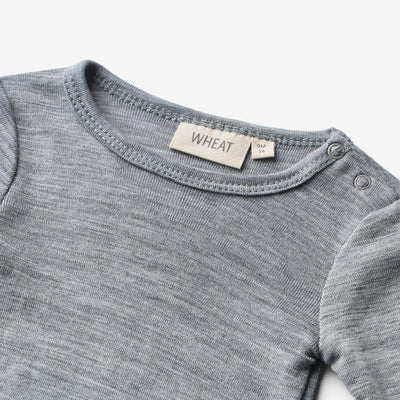 Wheat-Woll-Langarmbody Lucca grey melange