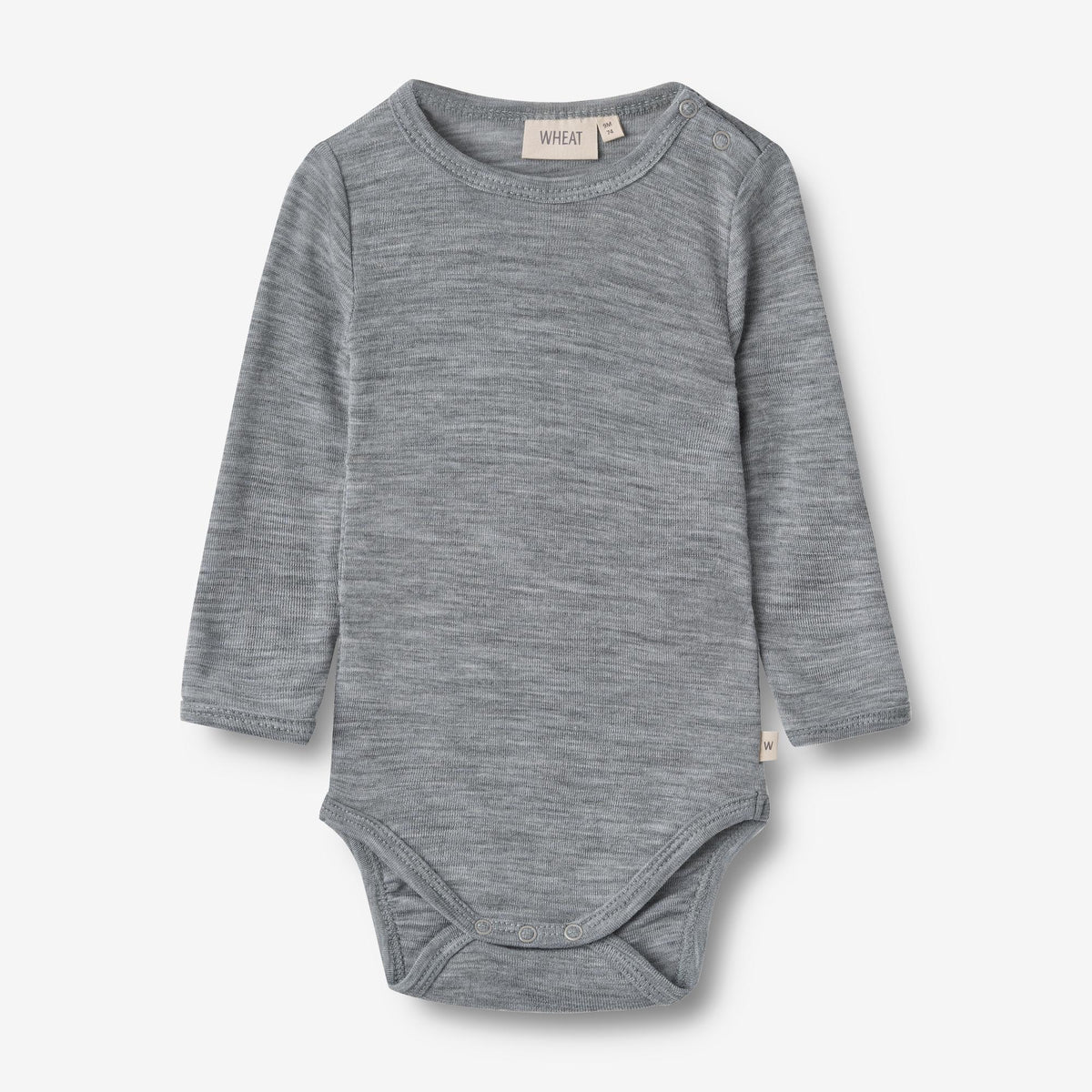 Wheat-Woll-Langarmbody Lucca grey melange