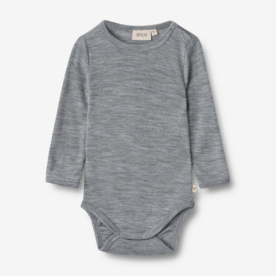 Wheat-Woll-Langarmbody Lucca grey melange