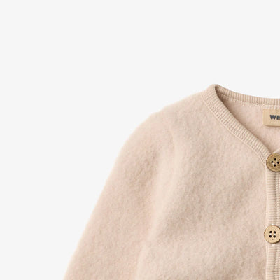 Wheat-Wool Fleece Cardigan Kari-1356 pale lilac