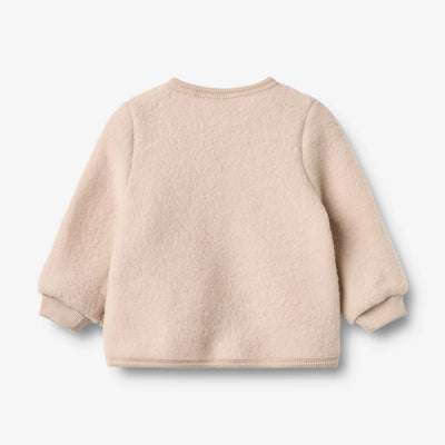 Wheat-Wool Fleece Cardigan Kari-1356 pale lilac