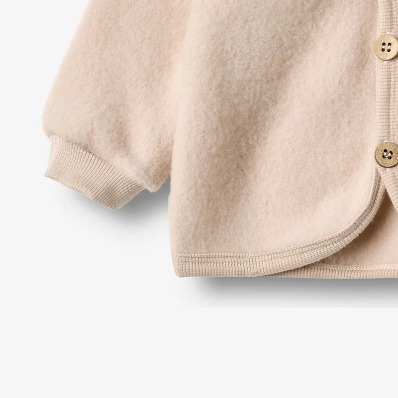 Wheat-Wool Fleece Cardigan Kari-1356 pale lilac