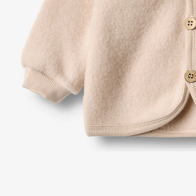 Wheat-Wool Fleece Cardigan Kari-1356 pale lilac