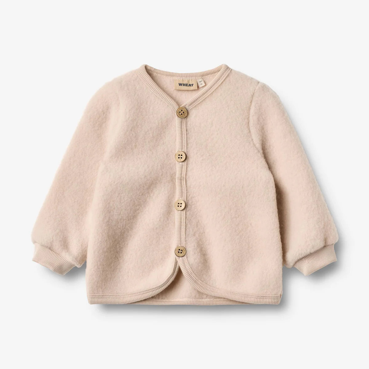 Wheat-Wool Fleece Cardigan Kari-1356 pale lilac