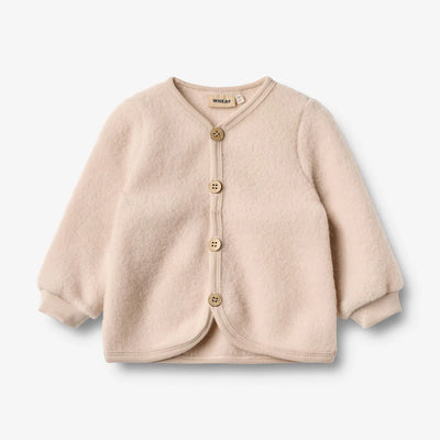 Wheat-Wool Fleece Cardigan Kari-1356 pale lilac