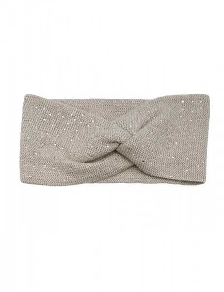 Maximo-KIDS GIRL-Stirnband Beige glitzer