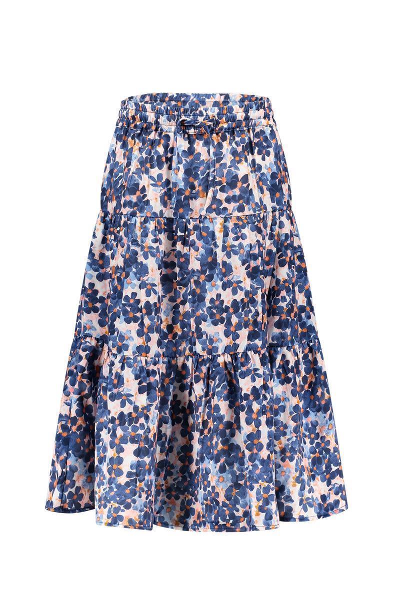 B-nosy - Girls woven midi skirt with floral aop - floral AO