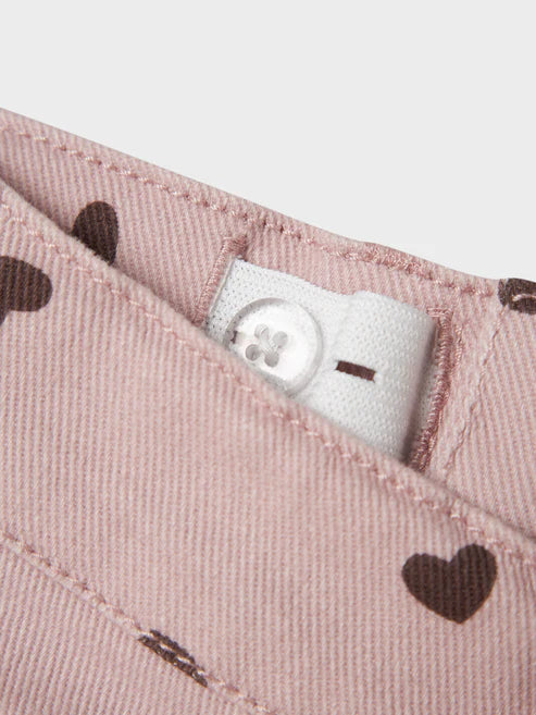 Name it - NMFROSE STRAIGHT AOP TWILL PANZ 7218-YF  - Burnished Lilac/Heart
