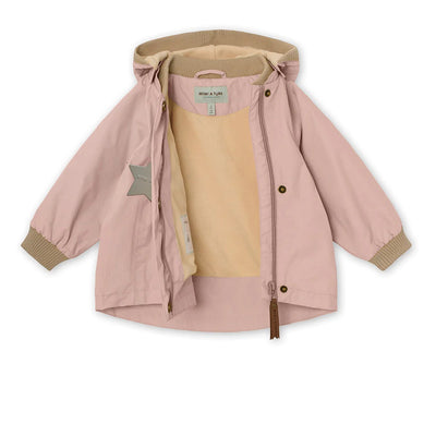 Mini A Ture - Wai fleece lined spring jacket. GRS - Pale Woodrose